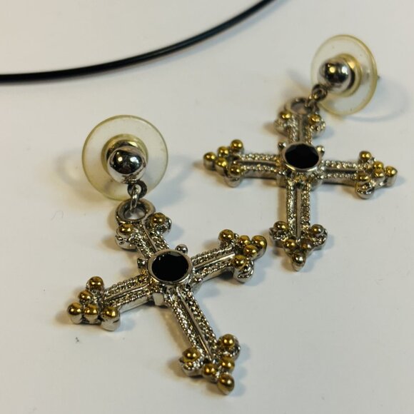 Y2K Fashion Earrings and Choker Mall Goth Romantic Soft Goth - Picture 7 of 11